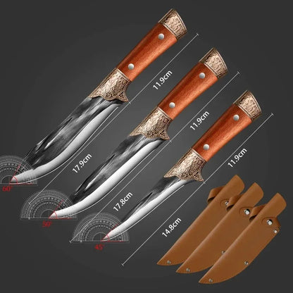 Fixed-blade skinning knife