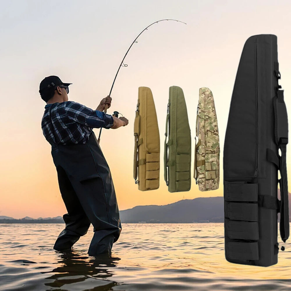 47" Soft Rifle Cases Rifle Bag Soft Shotgun Rifle Case Long Bag Zipper Pockets Classic Tactical Transportation Case Adjustable Shoulder Strap Water Resistant Shooting Range Hunting