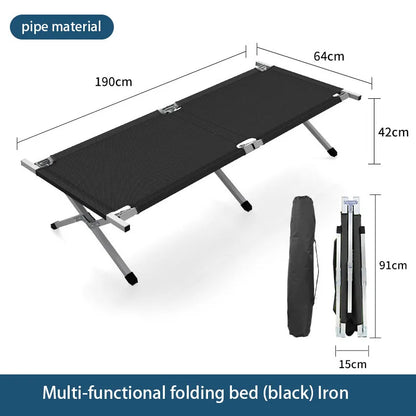 HOQUSA-Folding camping bed with portable bag,