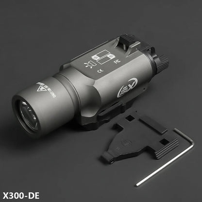 Tactical Gear Surefir X300 X300U Ultra  Metal Pistol Gun 500Lumen LED Light Fit 20mm Rail Airsoft Hanging Hunting Flashlight