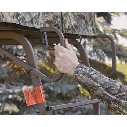Two-Person 4x4 Elevated Hunting Blind with Tripod Stand, Hunting Gear Accessories Included