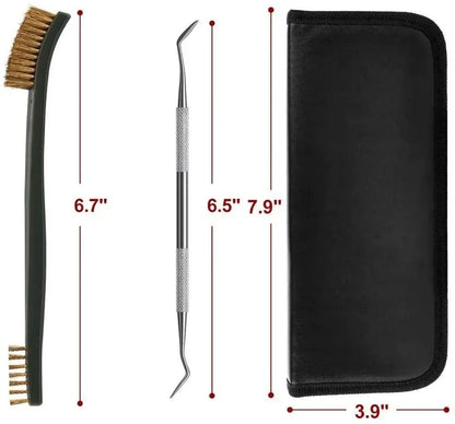 9pcs/Set Toy Gun Cleaning Kit 3 Brass Steel Brushes 6 Stainless Steel Pick Rifle Cleaning Tool