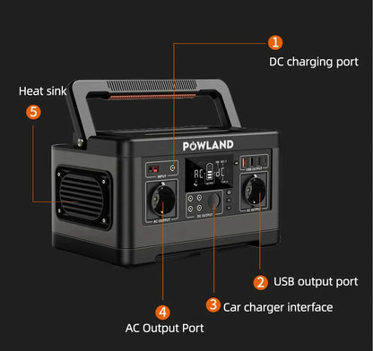 EASUN POWER 600W 300W Portable Power Station Solar Generator Quick Charge AC Outlets for Outdoor Camping RV Home LiFeP04 Battery for US No DUTY