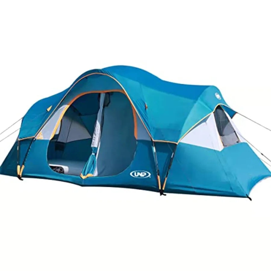 Camping Tent 10-Person-Family  5 Large Mesh Windows Double Layer 2 Room Waterproof