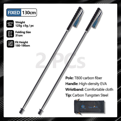 Local+ Carbon City Walking Running Sticks Lightweight T800 Carbon Fiber Collapsible Telescopic Pole Hiking Cane Trekking Poles