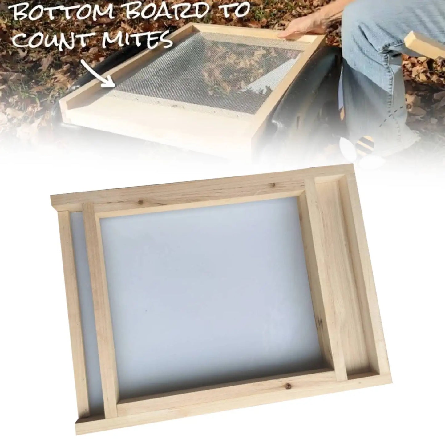 2-in-1 Beehive Bottom Board Kit 10-frame Beehive Bottom Board Beehive Inner Cover Screened Beehive Bottom Board Beekeeping Tool