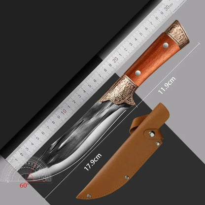 Fixed-blade skinning knife