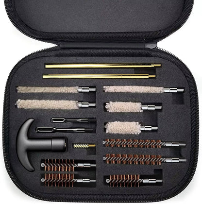 28PC Gun Barrel Brush Cleaning Kit for Pistol Airsoft AR15 AR10 M4 M16 Sig Sauer 1911 Taurus Glock g17 19 22 34 G43X Accessories