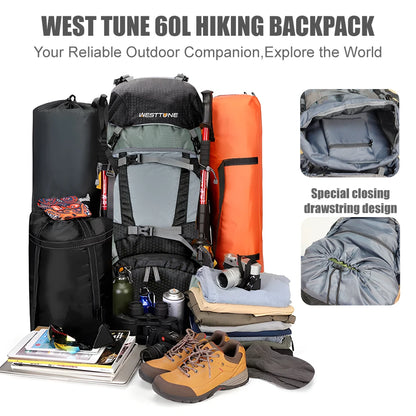 Explorer Internal Frame Backpack with Rain Cover Outdoor Backpack for Hiking Camping Backpacking Travel