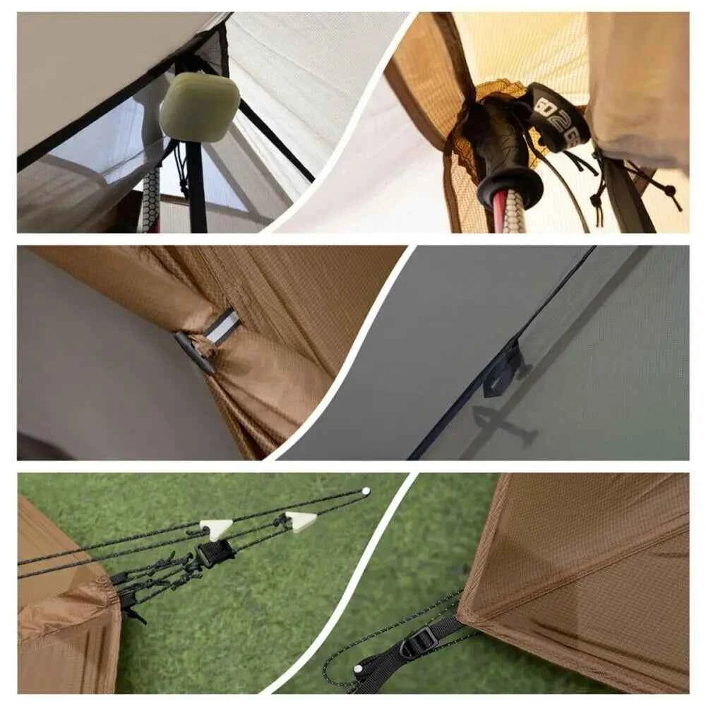 Night Cat Ultralight Tent 2 Persons for Professional Backpacker Hiker 3 LBS Only Lanshan Backpacking Bivvy Ground Tent Heavy Rain Waterproof Trekking Pole Not Included