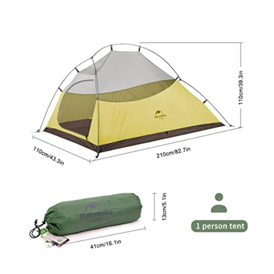 Cloud-Up 1 Person Tent Lightweight Backpacking Tents for One Man Waterproof Ultralight One Person Tent for Camping Hiking Backp