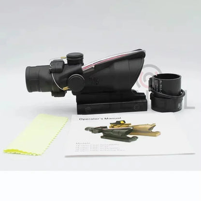 A OG 4x32 Hunting Fiber Illuminated Red Chevron Scope with Killflash and Embossed Logo Rifle Scope Ar 15