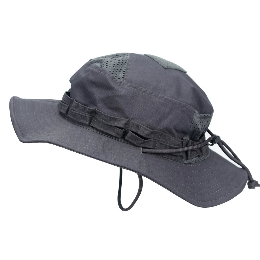 1pc/5pcs Camo Boonie Hat Sunscreen Breathable Bucket Hat Men's Outdoor Hiking Hunting Fishing Windproof Fisherman's Hat