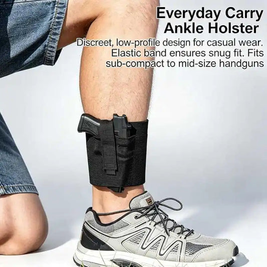 Ankle Holster Concealed Carry Gun Holster Ambidextrous Tactical Leg Holster with Spare Pocket for Subcompact Pistol