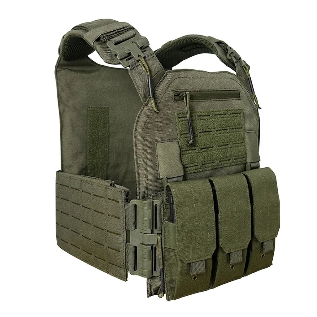 1000d Nylon Chaleco Tactico Vest Ranger-Green Tactical Gear 25x30cm Plate Carrier Molle Tactical Vest for Outdoor Hunting