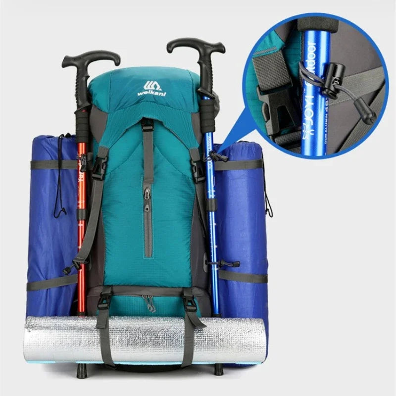 Waterproof Hiking Backpack With Rain Cover Outdoor Camping Travel Mountaineering Men Women Shoulder Climbing Traveling Bags