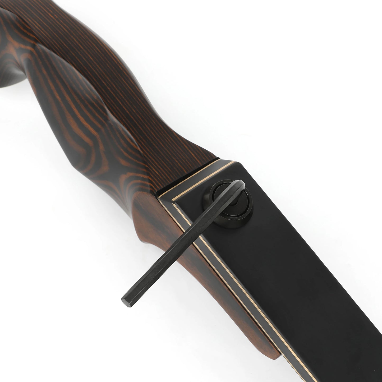 60'' Black Hunter Archery Recurve Bow 40-60lbs Bamboo Core Limbs Wooden Riser for Right Hand American Hunting Split Takedown Bow