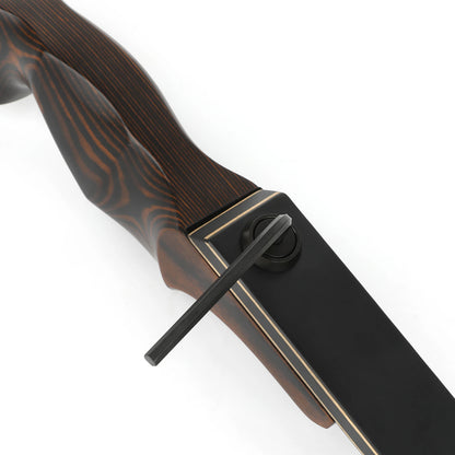 60'' Black Hunter Archery Recurve Bow 40-60lbs Bamboo Core Limbs Wooden Riser for Right Hand American Hunting Split Takedown Bow