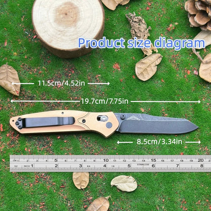 Rose gold BM940 folding knife, aluminum alloy handle, CNC precision grinding bearing lock folding knife, men's gift, festival gi