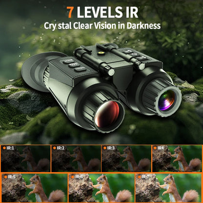8300 4K Head-Mounted Night Vision Goggles & Binoculars for Adults – Infrared NVG with Manual Focus & 8X Digital Zoom for Hunting, Camping, and Outdoor Surveillance
