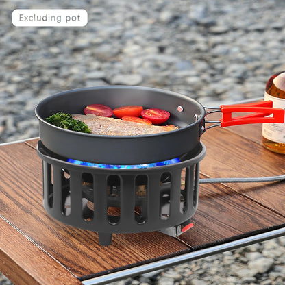 21000W Portable Butane Camping Stove outdoor burner with 2 Adapters Gas Stove propane portable stove for Outdoor Frying Boiling