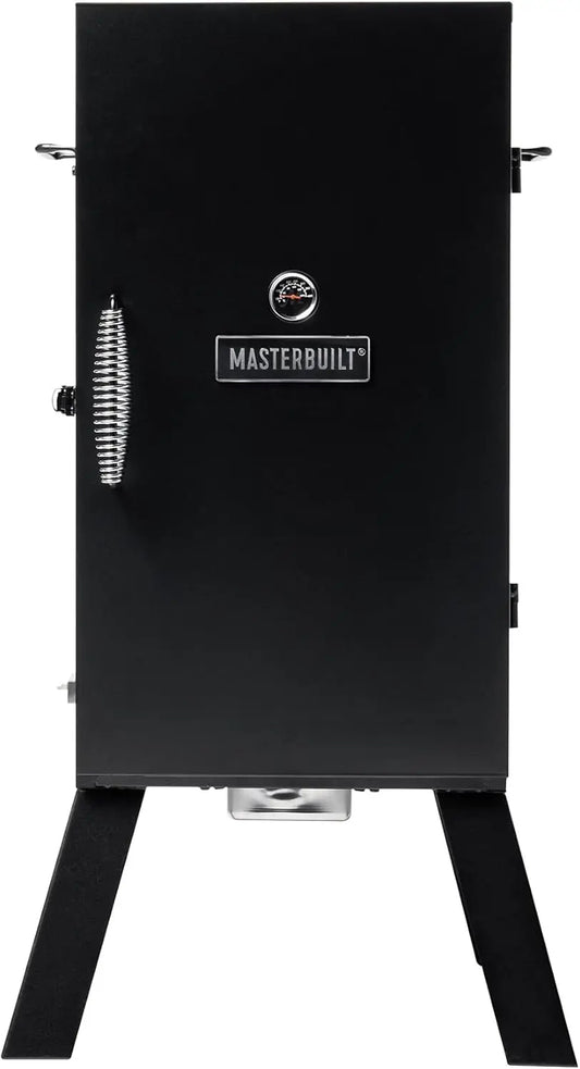 30-Inch Electric Vertical BBQ Smoker with Analog Temperature Control, 535 Sq In Cooking Space, Black