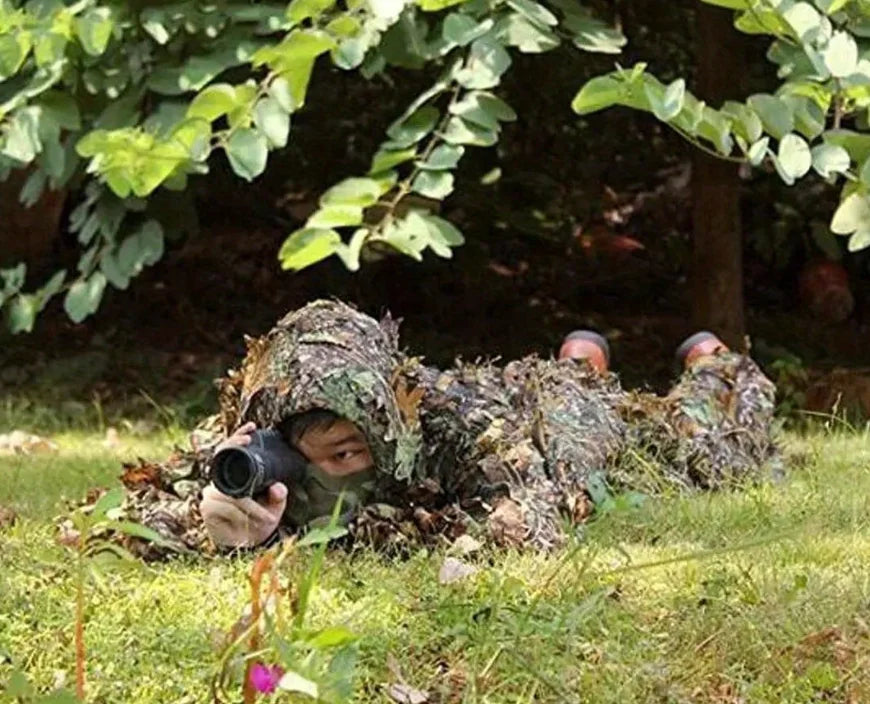 Men's Ghillie Suit, 3D Lightweight Hunting Clothes, Hooded Camouflage Clothing Breathable Hunting Suit