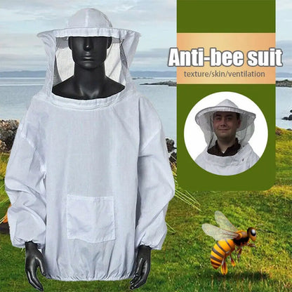 Protective Beekeeping Jacket Veil Smock Equipment Beekeeping Hat Sleeve Beekeeper Suit Apiculture Bee Dress