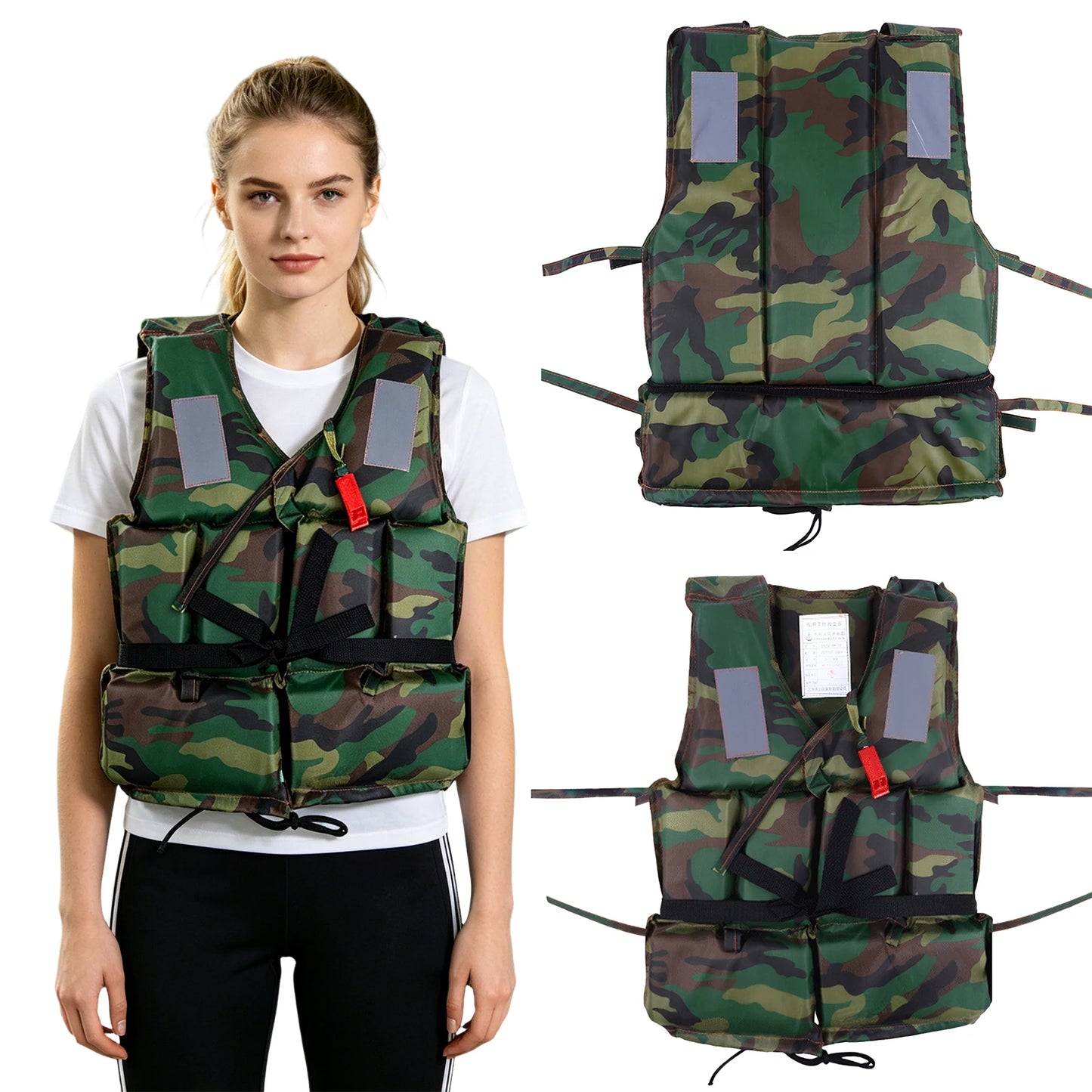 Fishing Swimming Life Vest Buoyancy Aid Polyester Floating Foam Snorkel Vest for Boating Fishing Kayaking SUP Paddleboarding