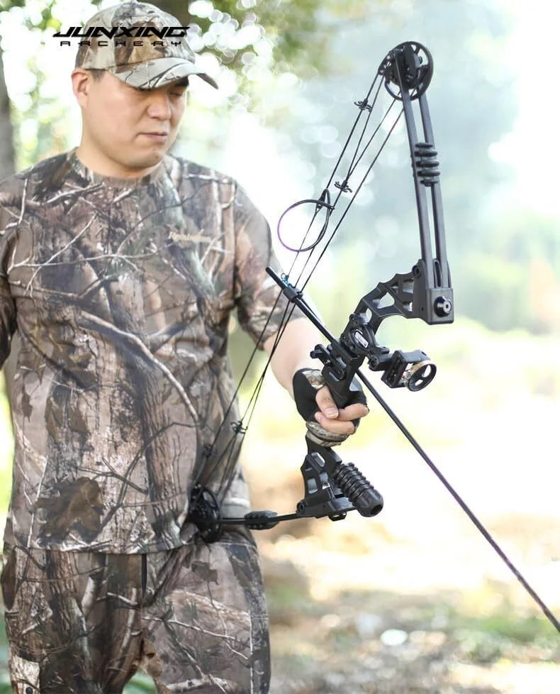 Compound Bow Set 20-70lbs Adjustable 320FPS 80% Let-off RH LH for Hunting Target Shooting Archery Practice Use