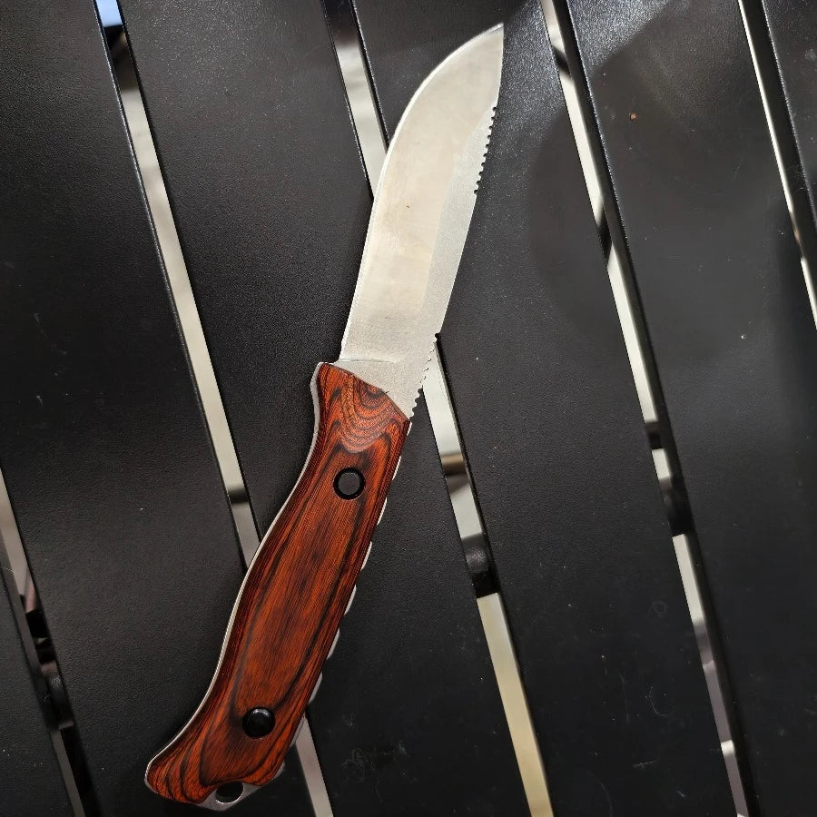 BM 15002 High-hardness Fixed Blade Durable D2 Steel Treatment Outdoor Camping Fishing Tools Jungle Adventure Survival Knife Gift