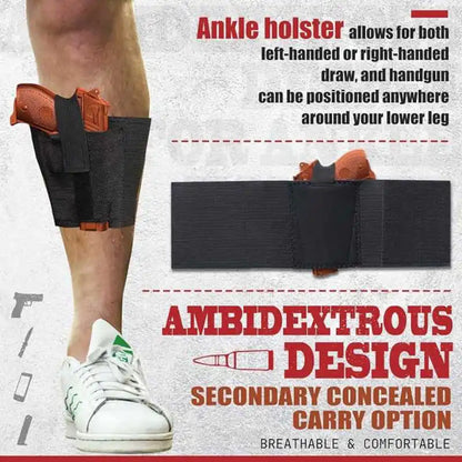 Ankle Holster Concealed Carry Gun Holster Ambidextrous Tactical Leg Holster with Spare Pocket for Subcompact Pistol