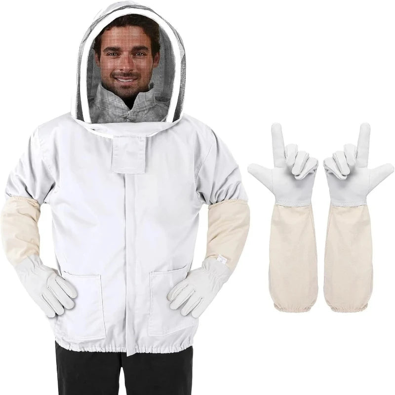 Beekeeping Clothing Veil Hood Gloves Hat Cloth Jacket