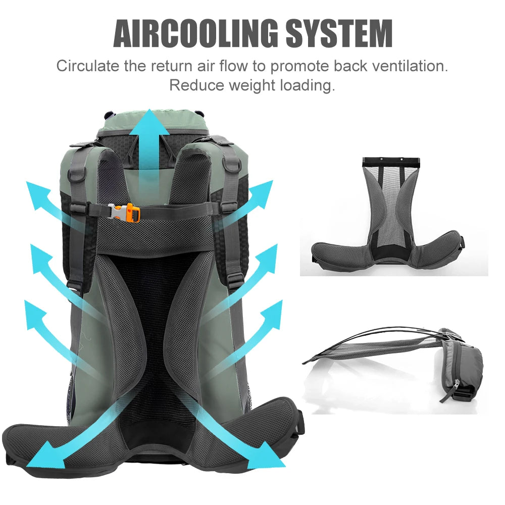 Explorer Internal Frame Backpack with Rain Cover Outdoor Backpack for Hiking Camping Backpacking Travel