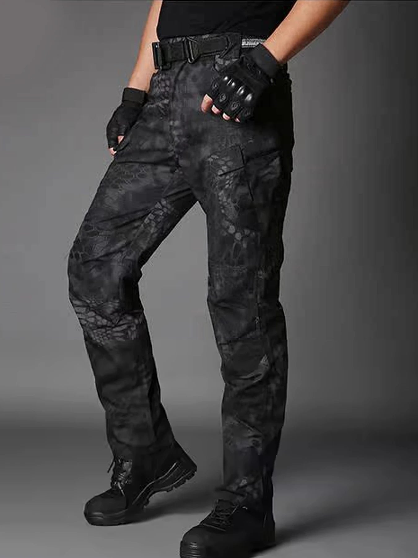 Men's Waterproof Breathable Outdoor Pants Large Pocket Tactical Sports Casual Overalls Pant XS-3XL