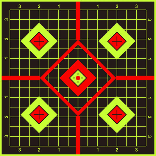 Splatter Adhesive Targets Stickers With Yellow Effect Square 12x12 Inch