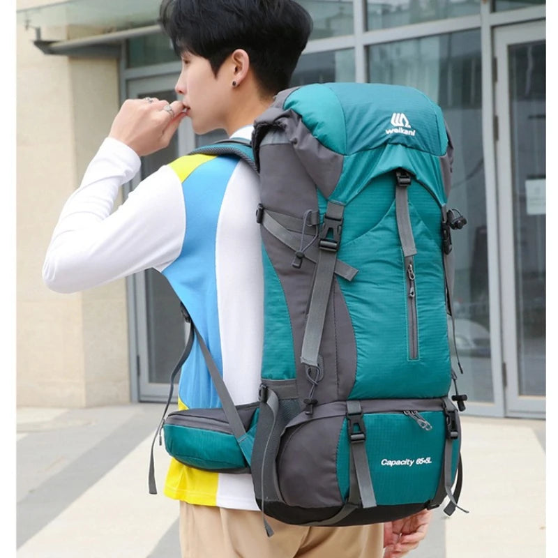 Waterproof Hiking Backpack With Rain Cover Outdoor Camping Travel Mountaineering Men Women Shoulder Climbing Traveling Bags