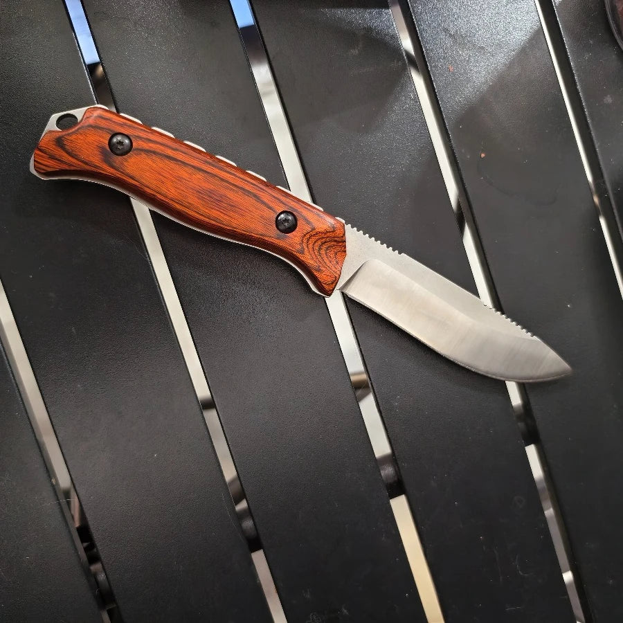 BM 15002 High-hardness Fixed Blade Durable D2 Steel Treatment Outdoor Camping Fishing Tools Jungle Adventure Survival Knife Gift