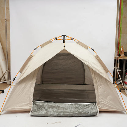 2-3 Person Automatic Pop Up Tent Instant Spring Quick Setup Waterproof Oxford Cloth UPF 50 Sun Protection Breathable Mesh Window Wind Ropes Ground Nails Compact Fold Portable Outdoor Shelter For Backyard Festival Beach Campin