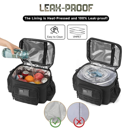13L Tactical Thermal Cooler Bag Picnic Cooler Box Camping Lunch Bag Outdoor Heavy Duty Lunch Box Cooler Backpack Camping Storage