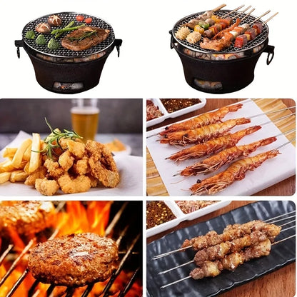 KL1 Cast Iron Oven Fireplace Charcoal And Alcohol Stove Barbecue Family Outdoor Picnic Water Tea Boiling Stove Garden Camping
