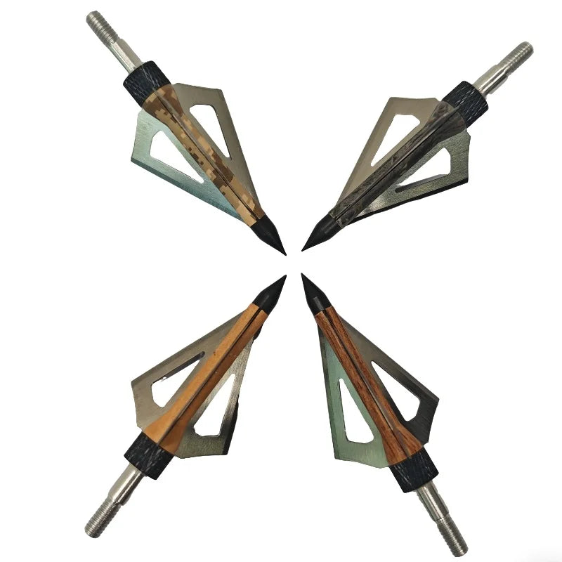 Threaded Interchangeable Arrows Traditional Antique Triangular Arrowheads Recurve Compound Bow Outdoor Accessories - 4/8 Pieces