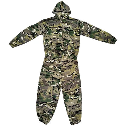 Men Fishing Hiking Sets Outdoor Tactical Mesh Hoodie Mosquito-Proof Set Camping Jacket Elastic Waistband Hunting Pants Men Kids