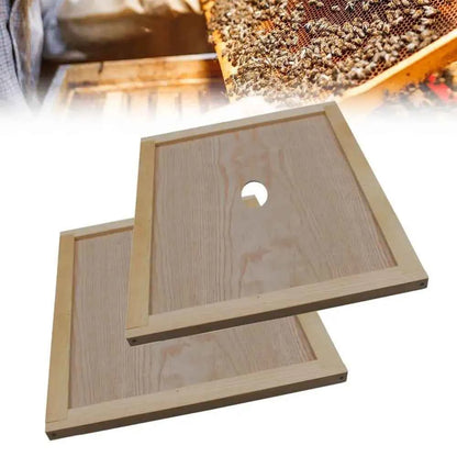 2 pcs Wooden Beehive Inner Cover Beekeeping Beehive Parts for 10-frame Beehive