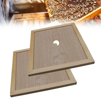 2 pcs Wooden Beehive Inner Cover Beekeeping Beehive Parts for 10-frame Beehive