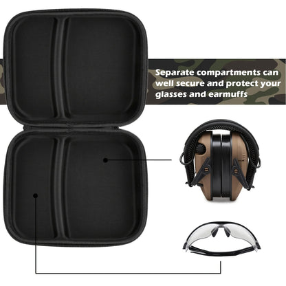 Tactical headphone Case For Walker's Razor Slim Electronic Earmuffs, Storage for Howard Leight, for PROHEAR 016 Ear Protection