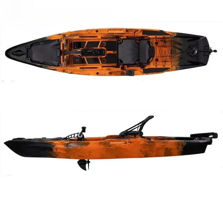 Customize Portable  Kayak With Split Hard Shell Electric Pedal-Driven Canoe For Solo Tandem Lake Sea Adventures Modular Assembly