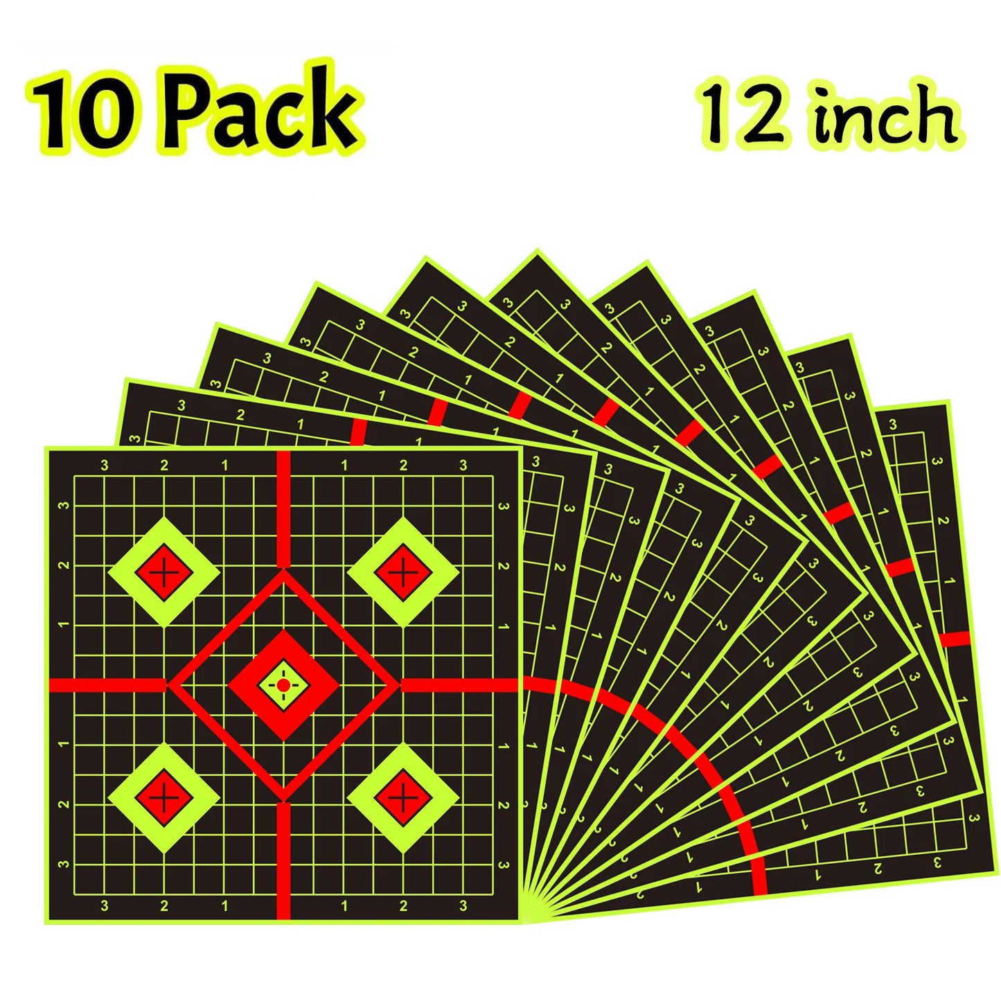 Splatter Adhesive Targets Stickers With Yellow Effect Square 12x12 Inch