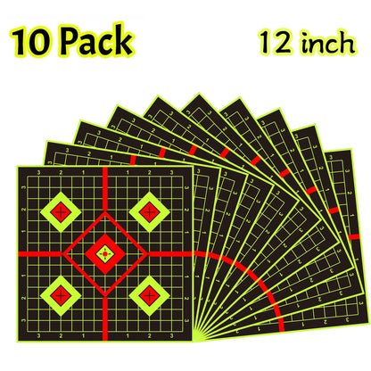 Splatter Adhesive Targets Stickers With Yellow Effect Square 12x12 Inch