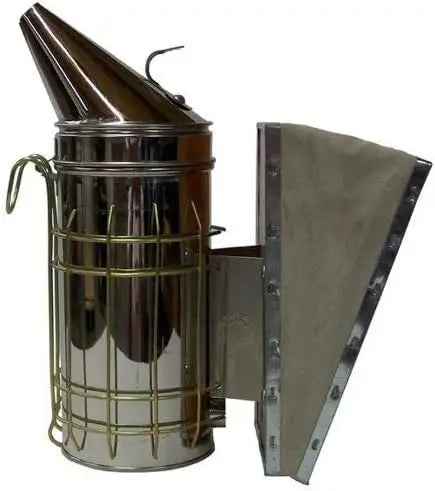 Stainless Steel Bee Hive Smoker with Heat Shield for Calm Beekeeping, Safe & Easy to Use